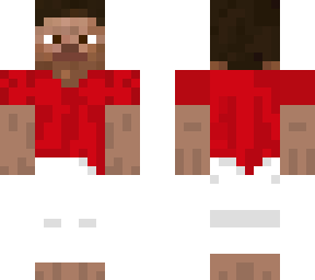 classic steve with red t-shirt and white pants