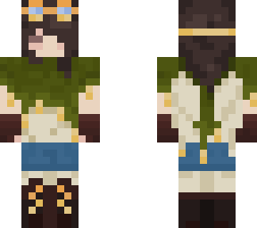 brown-haired avian w/ cloak charms (my oc!)