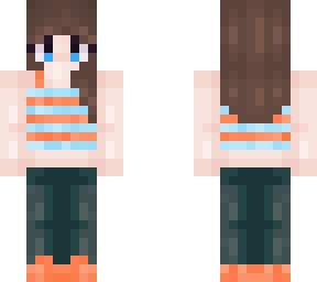 girl orange blue