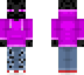 enderman with hoodie and ripped jeans
