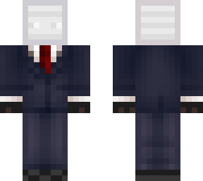 iron head with navy suit