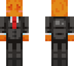fem sentient tangerine in a suit