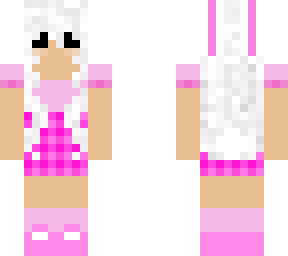 pink and white bunny girl
