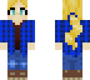 blue flanel blonde