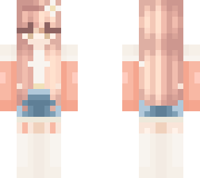 peachy minecraft girl skin