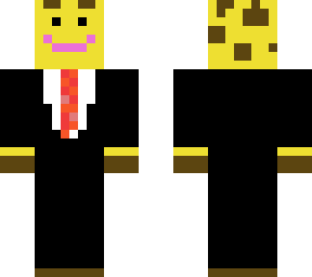 short giraffe with a suit