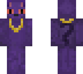 purple cat skin with gold chain