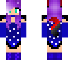 sunday d. bloodmoon (human form in her midnight blue dress with matching stuff)