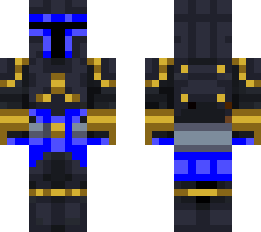 blue and gold mandalorian