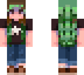 green emo girl