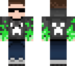 guy with green flaming hands and shades