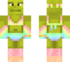 pastel rainbow shrek