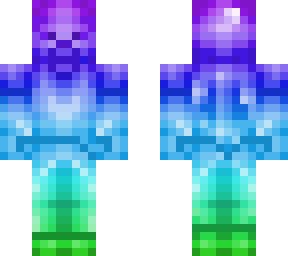 purple blue green gradient steve