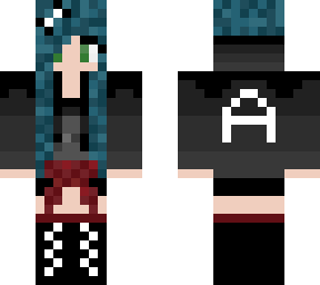 blue haired gothic girl