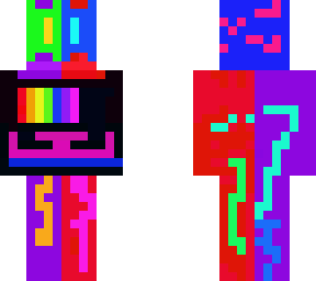 the glitched neon