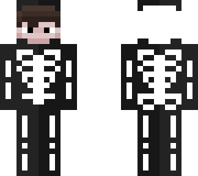 under the skeleton costume