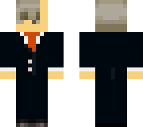 cool suit man with orange tie