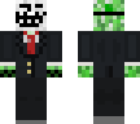 creeper with trollface mask