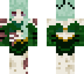 green haired zombie girl