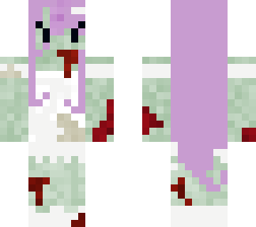 purple hair zombie girl