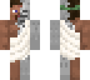 steve half skeleton