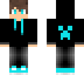 teal turquoise hoodie gamer boy with headphones