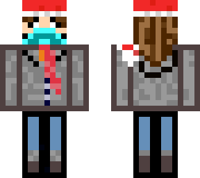 the manface axolotl (human) christmas with hat