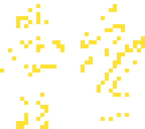 black painted yellow