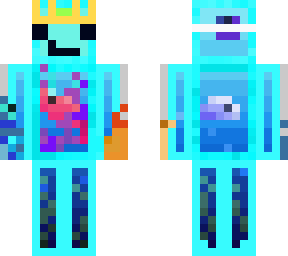 blue fish king with mask