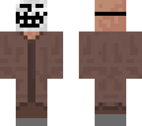 villager with trollface mask