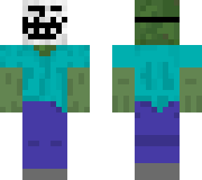 zombie with trollface mask