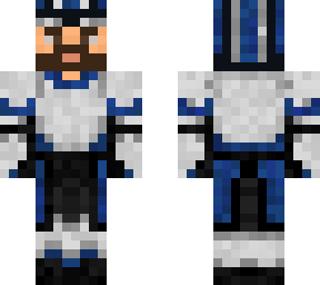 blue knight with helm