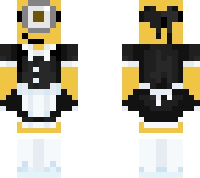 minion with maid dress on