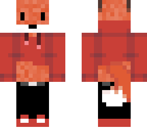 fox with red hoodie