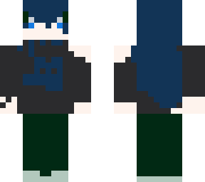 blue green guy character oc