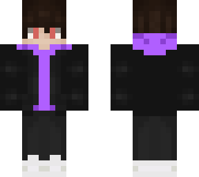 a guy in purple black-purple hoodie with red eyes staring into your soul