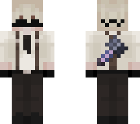 blindfold boy with a mace