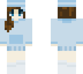 blue hoodie brown hair girl
