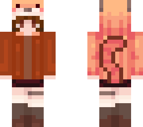 girl in a red panda outfit