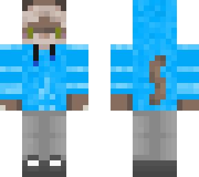 ferret skin blue hoodie