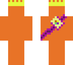 king orange with staff