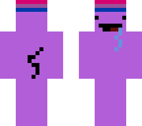 wemmbu skin with a bi flag on the head