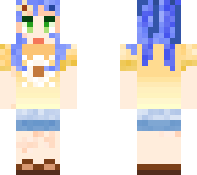 blue hair green eyes girl 2