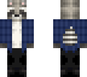 racoon in flanel