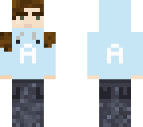 “a” baby blue hoodie girl