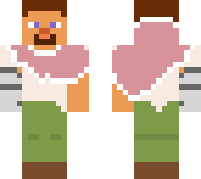 bare bones steve with pink cloak