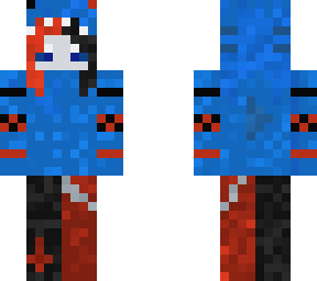 red black shark girl