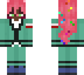 cutsie girl with pink hair