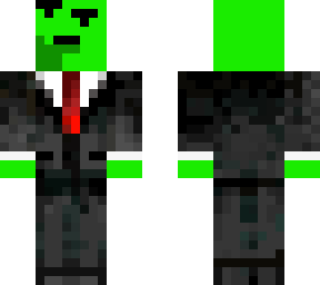 green guy in a suit