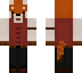 red panda in suit vest